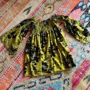 Betsey Johnson green velvet burnout floral dress